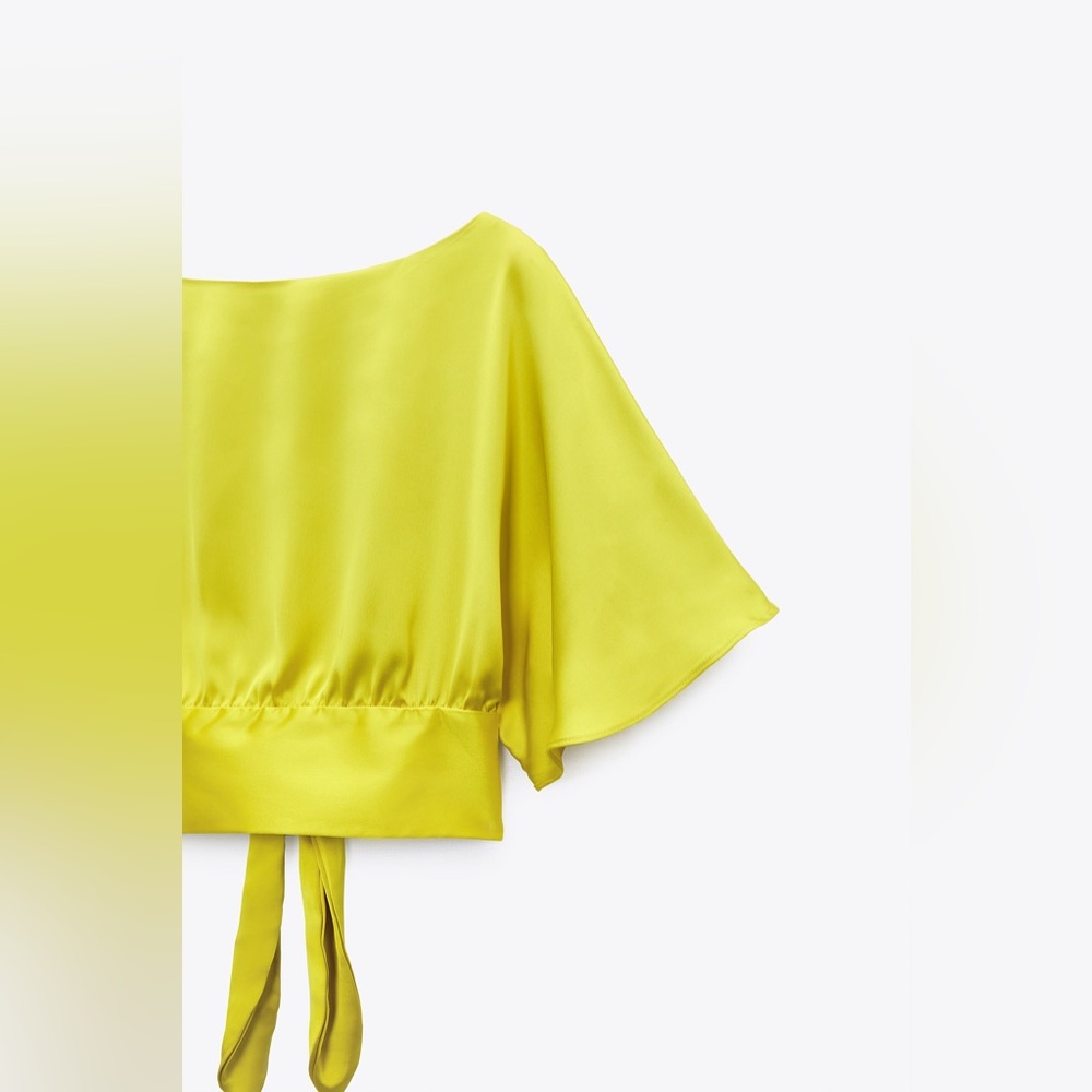 ZARA: SATIN EFFECT OPEN BACK TOP - Picture 3 of 6